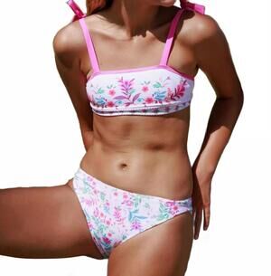 NEW FEATHER 4 ARROW girls sunny skies bikini set in multi